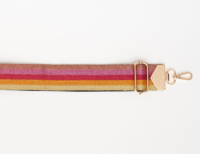 BAG STRAPS | 14K GLITTER PINK/ORANGE | GOLD