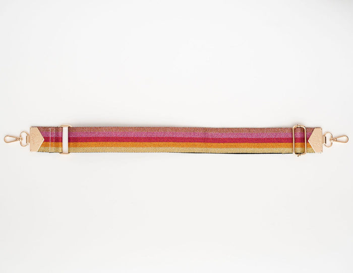 BAG STRAPS | 14K GLITTER PINK/ORANGE | GOLD