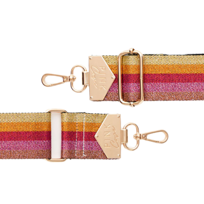 BAG STRAPS | 14K GLITTER PINK/ORANGE | GOLD