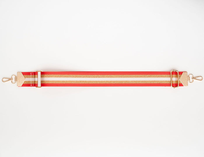 BAG STRAPS | 14K GLITTER RED | GOLD