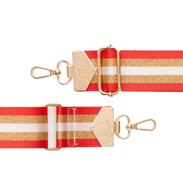 BAG STRAPS | 14K GLITTER RED | GOLD