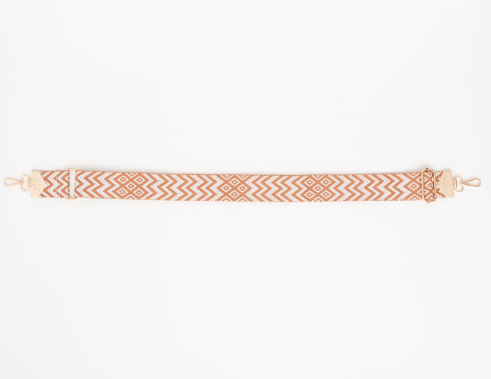 BAG STRAPS | ALMOND ZIG ZAG | GOLD