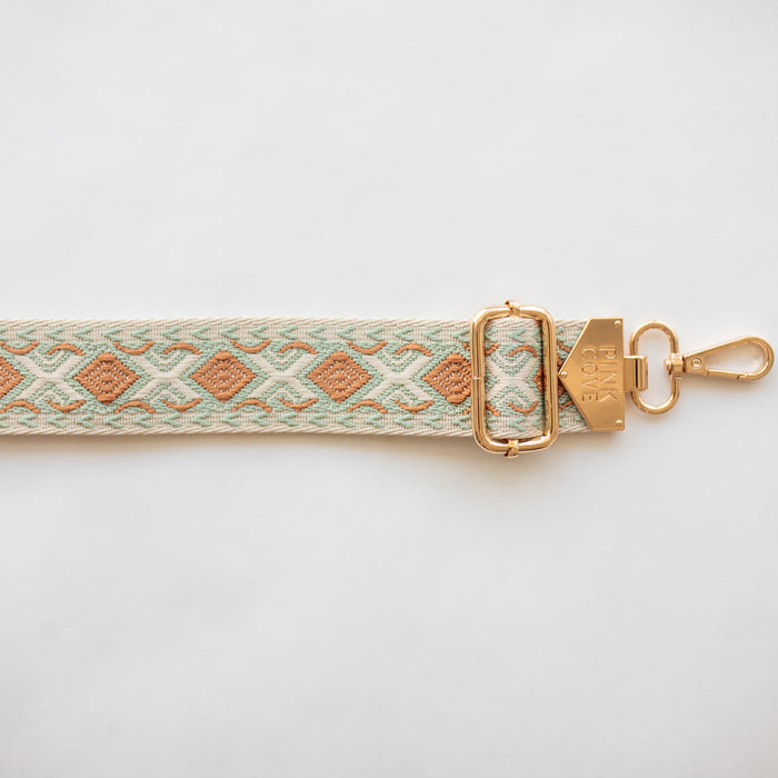BAG STRAPS | ALMOND/MINT | GOLD