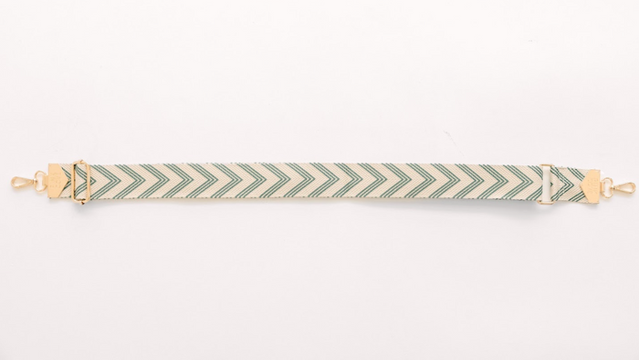 BAG STRAPS | ARROWS DARK GREEN | GOLD