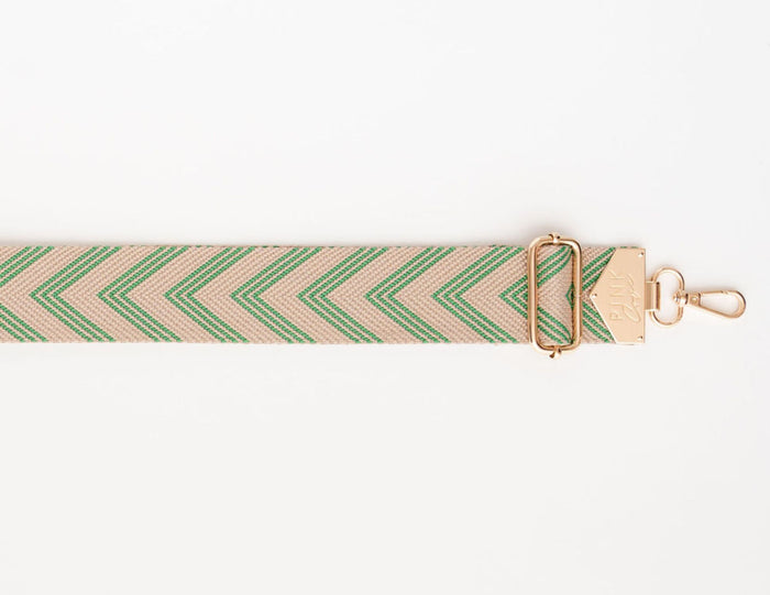 BAG STRAPS | ARROWS GREEN | GOLD