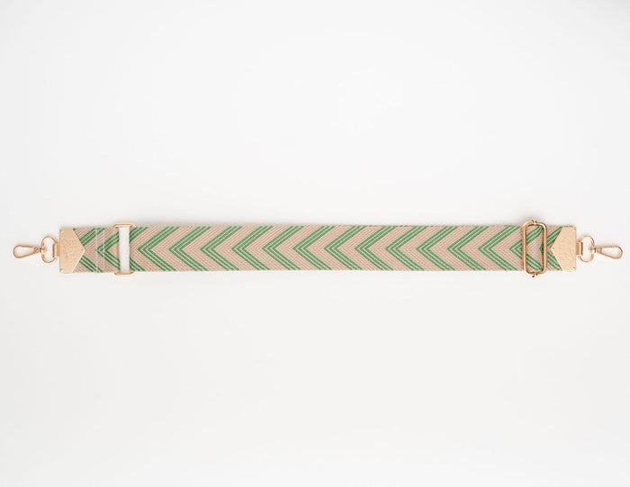 BAG STRAPS | ARROWS GREEN | GOLD