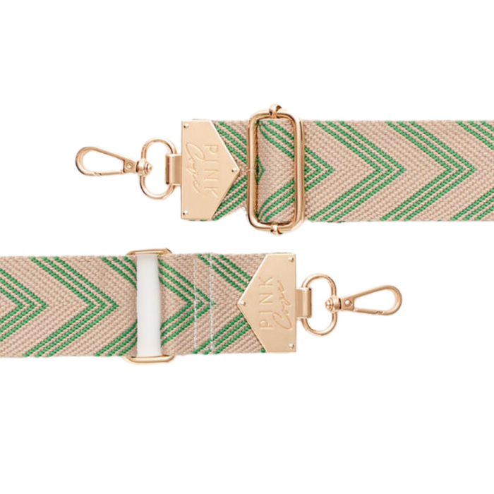 BAG STRAPS | ARROWS GREEN | GOLD
