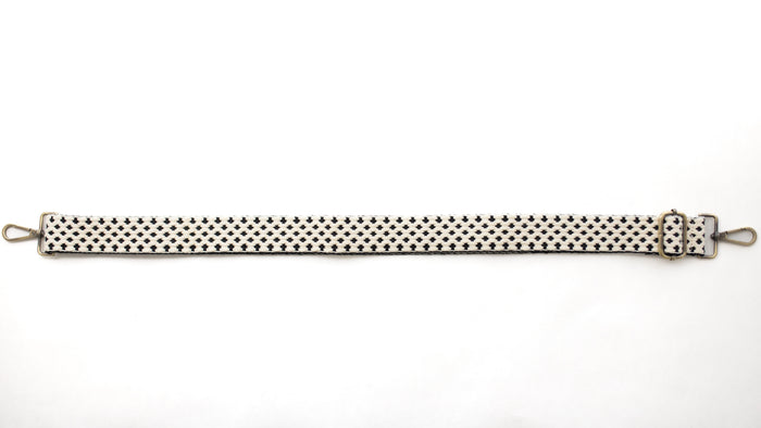 BAG STRAPS | BLACK GEO | BRASS