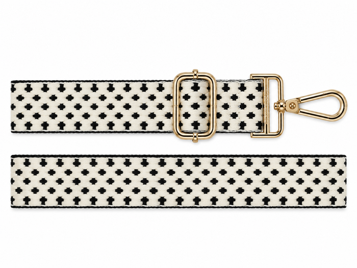 Bag Straps | Black Geo | Gold/Brass