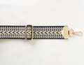 BAG STRAPS | BLACK HERRINGBONE | GOLD