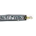 BAG STRAPS | BLACK/WHITE FLORAL | GOLD