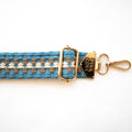 BAG STRAPS | BLUE GEO | GOLD