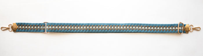 BAG STRAPS | BLUE GEO | GOLD