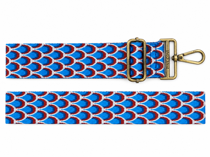 Bag Straps | Blue Scallop | Gold/Brass