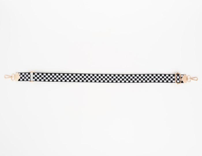 BAG STRAPS | CHECKERED | GOLD