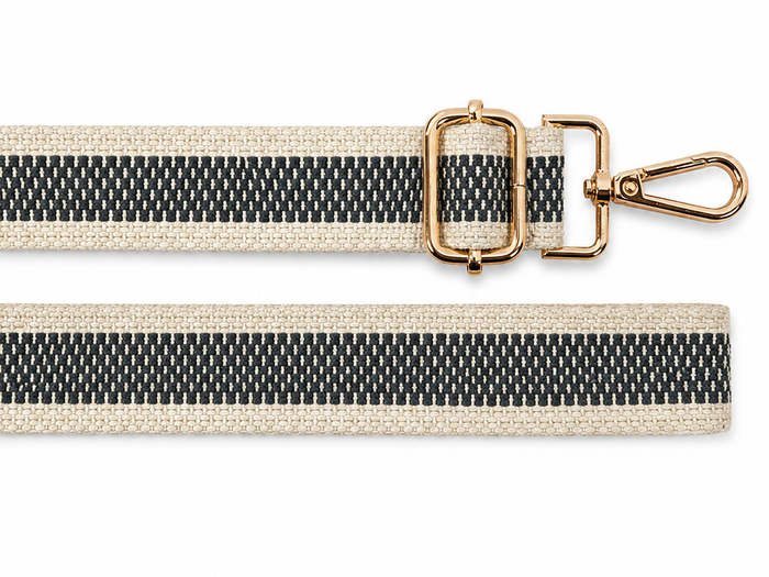 Bag Straps | Coastal Stripe | Gold/Brass