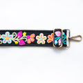 BAG STRAPS | DARK KNIT FLORAL | BRASS