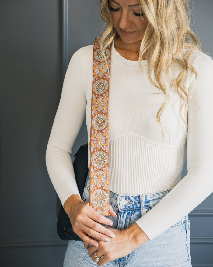 BAG STRAPS | DESERT BLOOM | BRASS