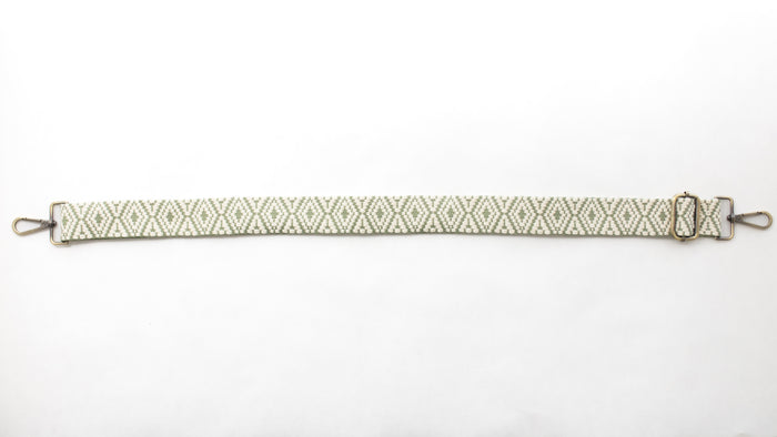 BAG STRAPS | DITSY GREEN | BRASS