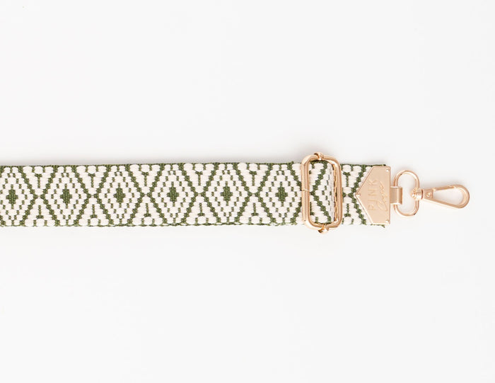 BAG STRAPS | DITSY GREEN | GOLD