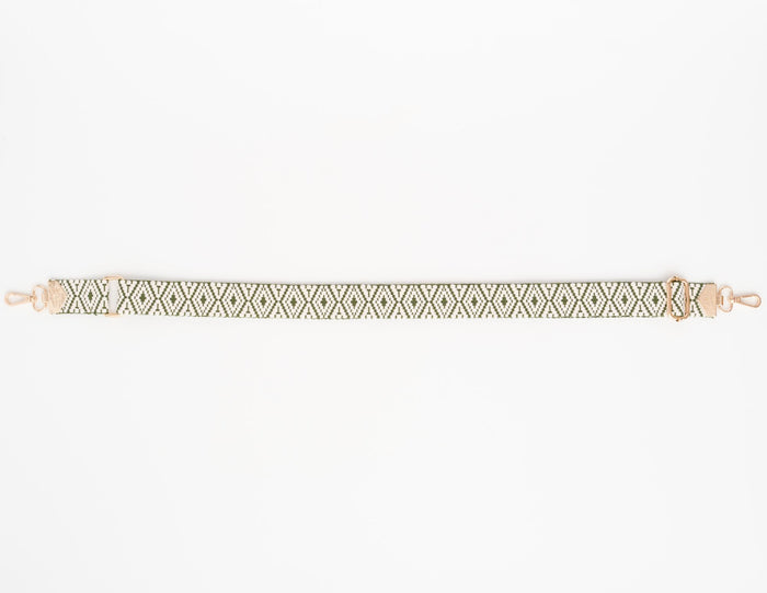 BAG STRAPS | DITSY GREEN | GOLD