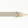 BAG STRAPS | GREEN CHEVRON | GOLD