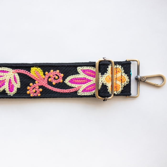 BAG STRAPS | MIDNIGHT BLOOM | BRASS
