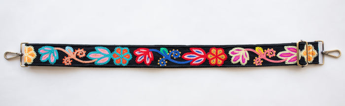 BAG STRAPS | MIDNIGHT BLOOM | BRASS