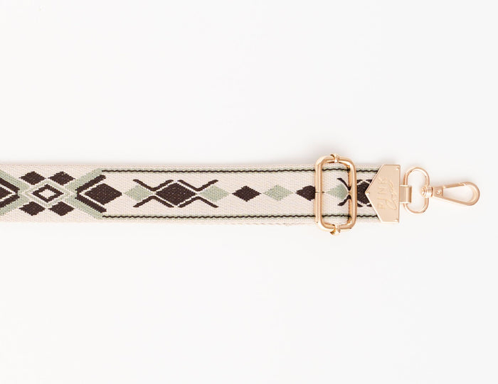 BAG STRAPS | MINT/BROWN | GOLD