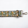BAG STRAPS | ORANGE/BLUE FLORAL | BRASS