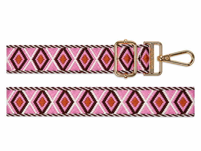 Bag Straps | Pink Diamond | Gold/Brass