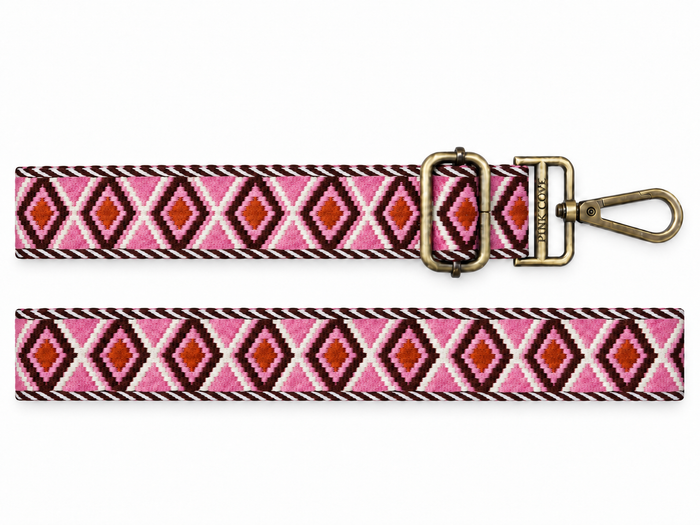 Bag Straps | Pink Diamond | Gold/Brass