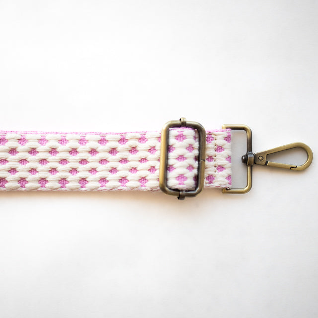 BAG STRAPS | PINK GEO | BRASS