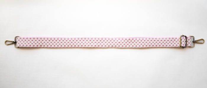 BAG STRAPS | PINK GEO | BRASS