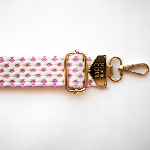 BAG STRAPS | PINK GEO | GOLD