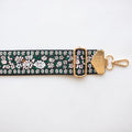 BAG STRAPS | PINK/BLACK FLORAL | GOLD