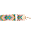 BAG STRAPS | PINK/TEAL AZTEC | GOLD
