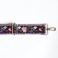 BAG STRAPS | PURPLE WILDFLOWER | BRASS
