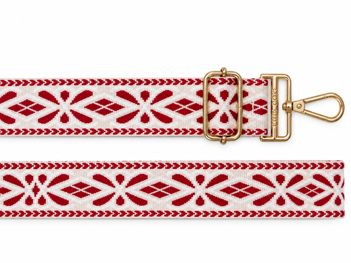 Bag Straps | Red Diamond | Gold/Brass