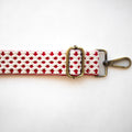 BAG STRAPS | RED GEO | BRASS