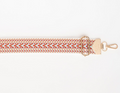 BAG STRAPS | RED HERRINGBONE | GOLD