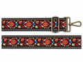 BAG STRAPS | RED TAPESTRY | GOLD/BRASS
