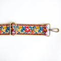 BAG STRAPS | RED WILDFLOWER | BRASS
