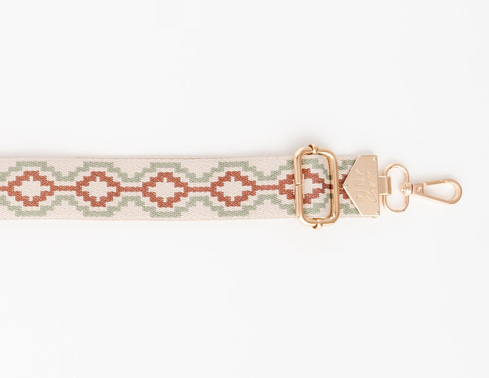 BAG STRAPS | RED/MINT | GOLD