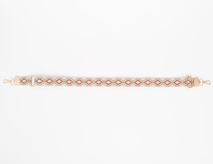 BAG STRAPS | RED/MINT | GOLD