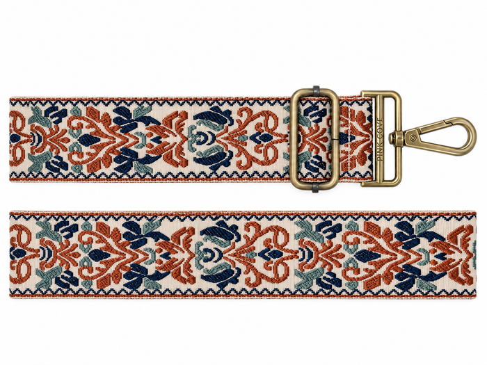BAG STRAPS | RUST AND NAVY | GOLD/BRASS