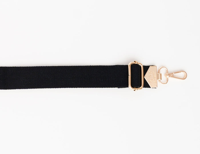 BAG STRAPS | SOLID EBONY | GOLD