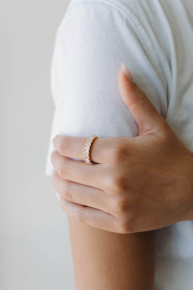 Baguette CZ Stacking Ring