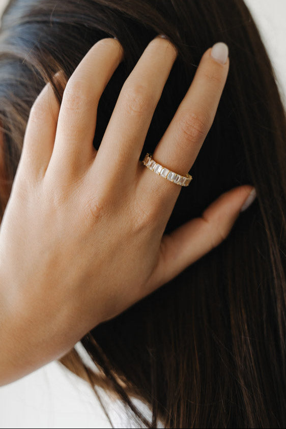 Baguette CZ Stacking Ring