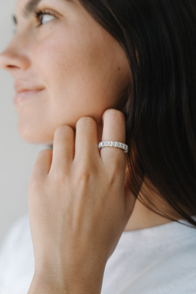 Baguette CZ Stacking Ring